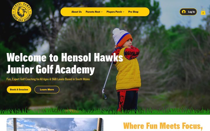 Screenshot of hensolhawks.co.uk