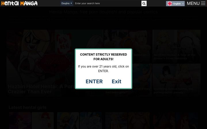 Екранна снимка на hentai-manga.io