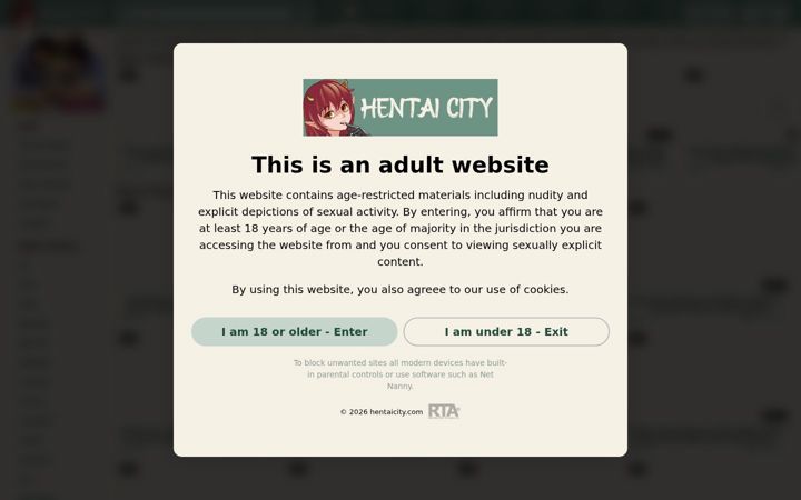 Captura de ecrã de hentaicity.com