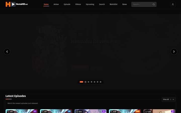 Screenshot of hentaihd.net