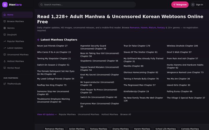 Screenshot of hentara.com