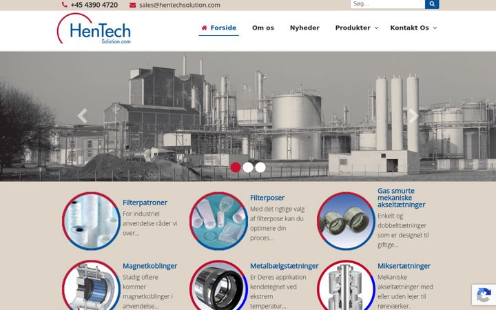 Screenshot of hentechsolution.com