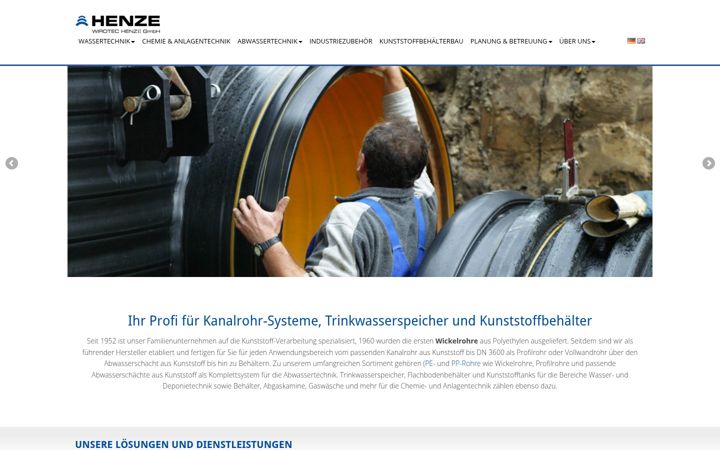 Screenshot of henze-gmbh.de