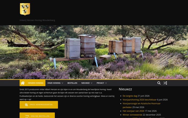 Posnetek zaslona henzenhoning.nl