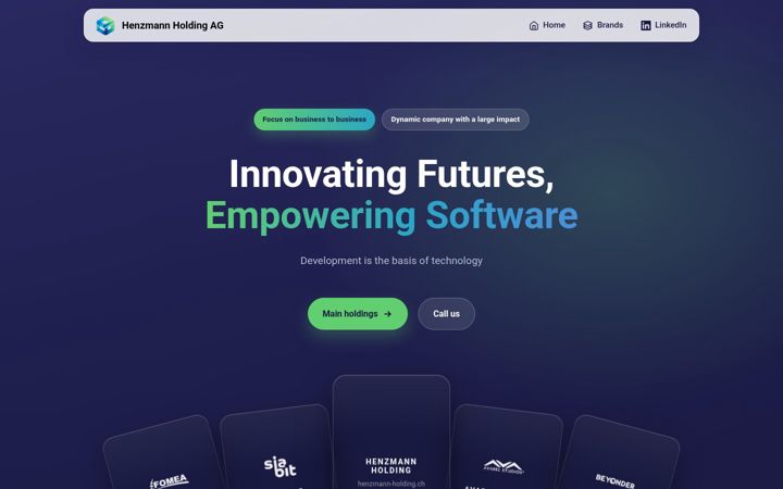Screenshot of henzmann-holding.ch