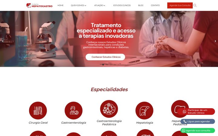 Screenshot of hepatogastro.com.br