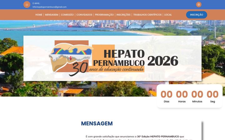 Screenshot of hepatopernambuco.com.br