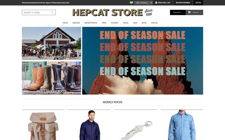 Screenshot of hepcat.se