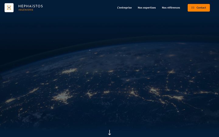 Screenshot of hephaistos-ingenierie.com
