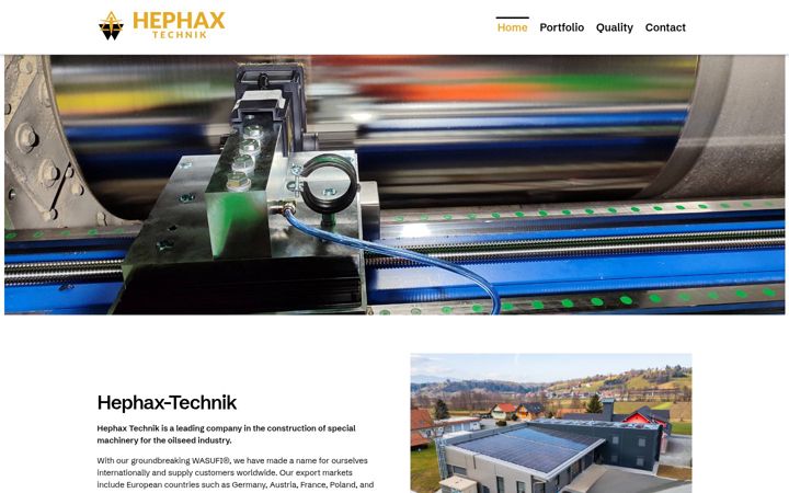Screenshot of hephax.at