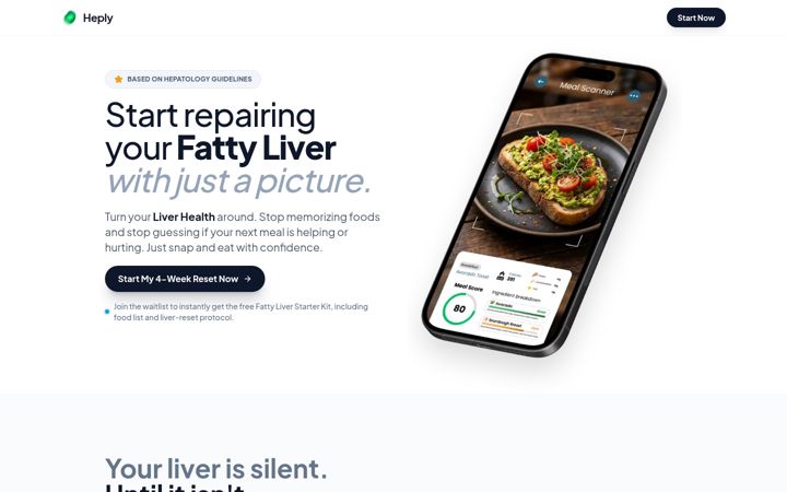 Screenshot of heplyapp.com