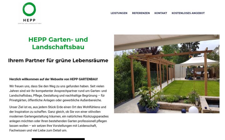 Screenshot of hepp-gartenbau.de