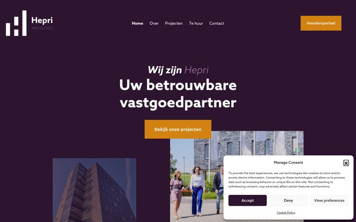 Screenshot of hepri.nl