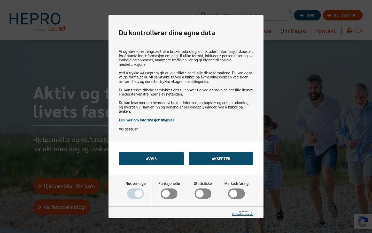 Capture d'écran de la bannière de consentement affichée avant toute interaction