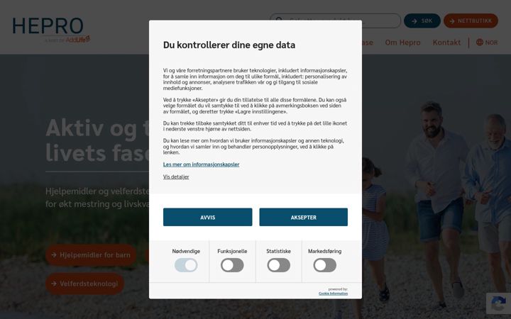 Screenshot of hepro.no