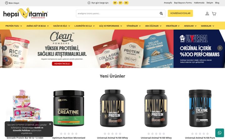 Screenshot of hepsivitamin.com