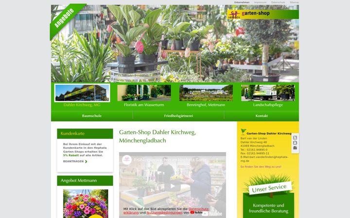 Screenshot of hepwebshop.de
