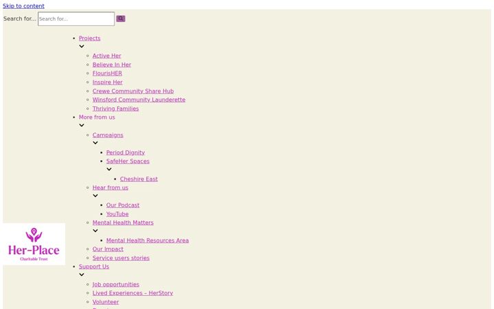 Screenshot of her-place.co.uk