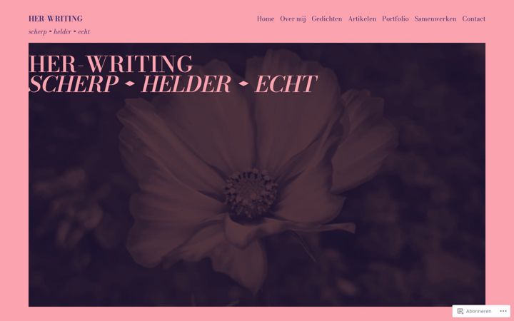 Screenshot of her-writing.com