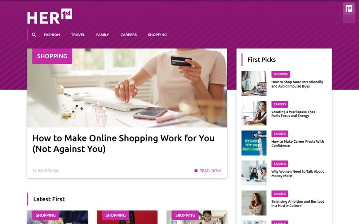 Screenshot von her1st.com