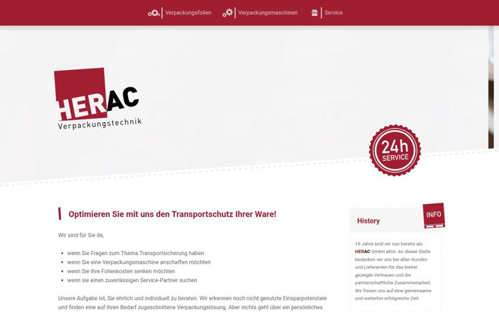 Screenshot of herac.de