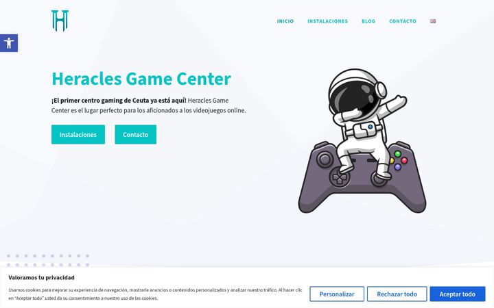 Screenshot of heraclesgamecenter.com