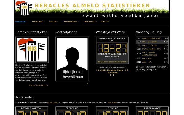 Screenshot of heraclesstatistieken.nl