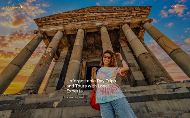 Screenshot of heraiontours.com