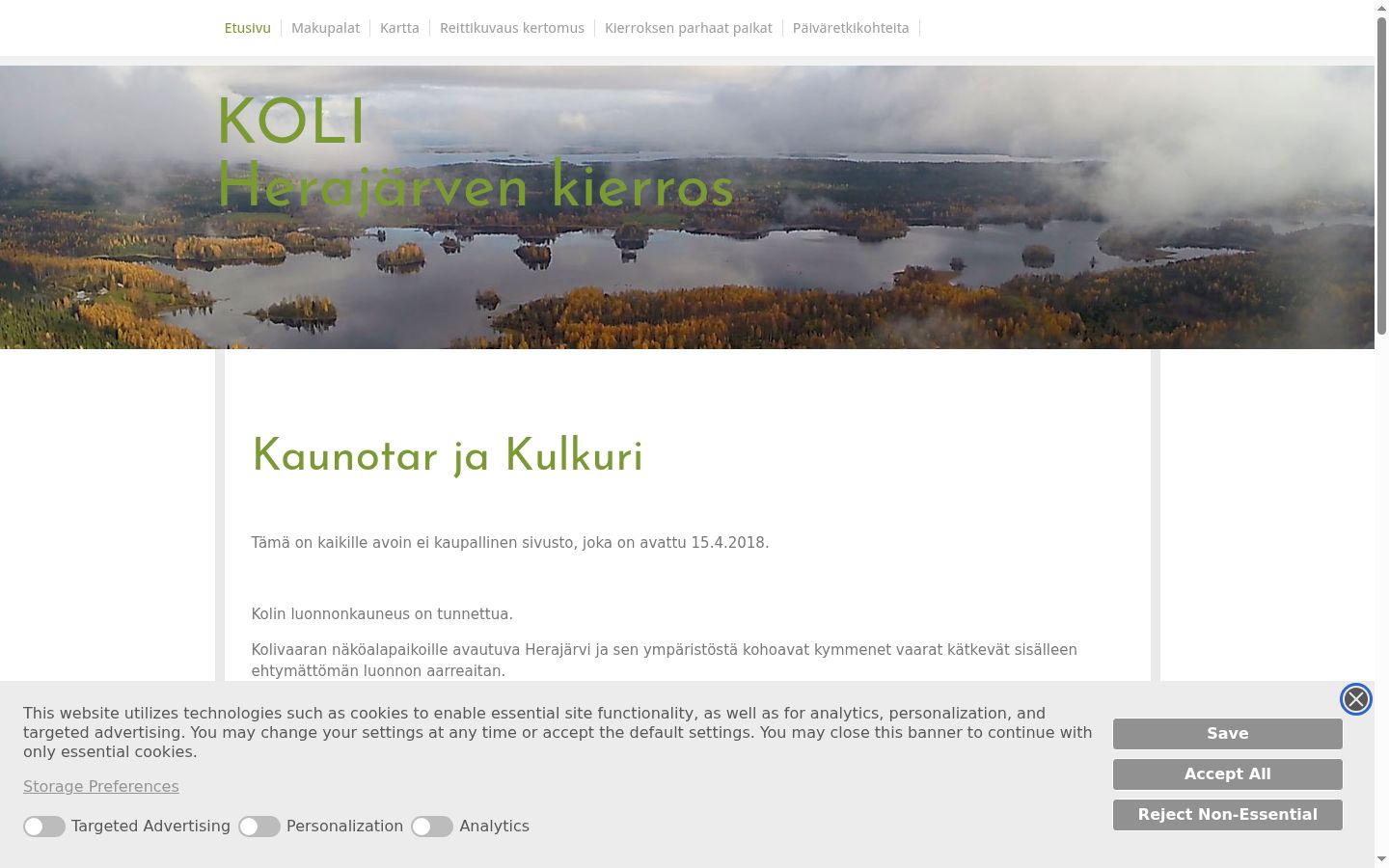 Screenshot del banner di consenso mostrato prima di qualsiasi interazione