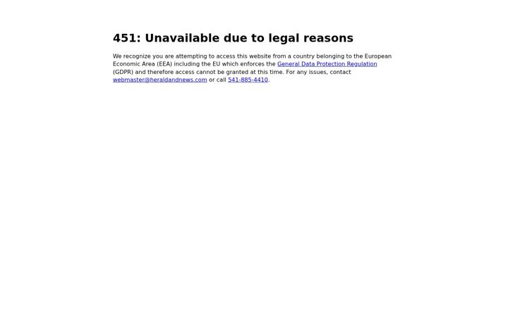 Screenshot of heraldandnews.com