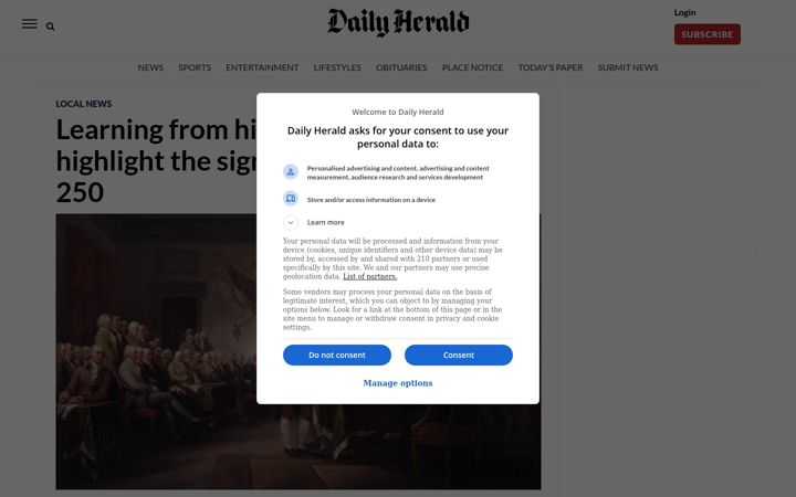 Captură de ecran a heraldextra.com
