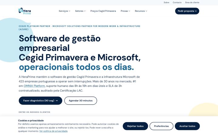 Screenshot of heraprime.com