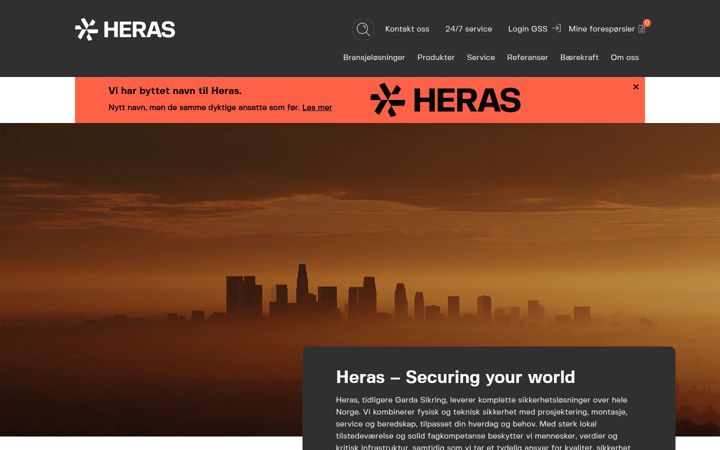 Screenshot of herasnorge.no