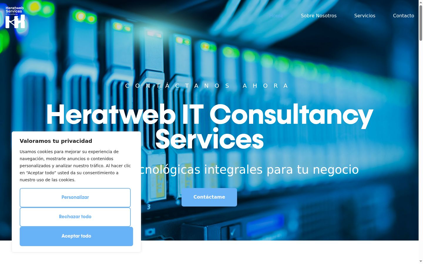 Screenshot of the consent banner shown before any interaction