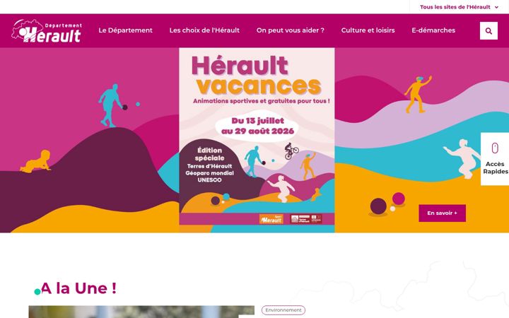 Screenshot of herault.fr