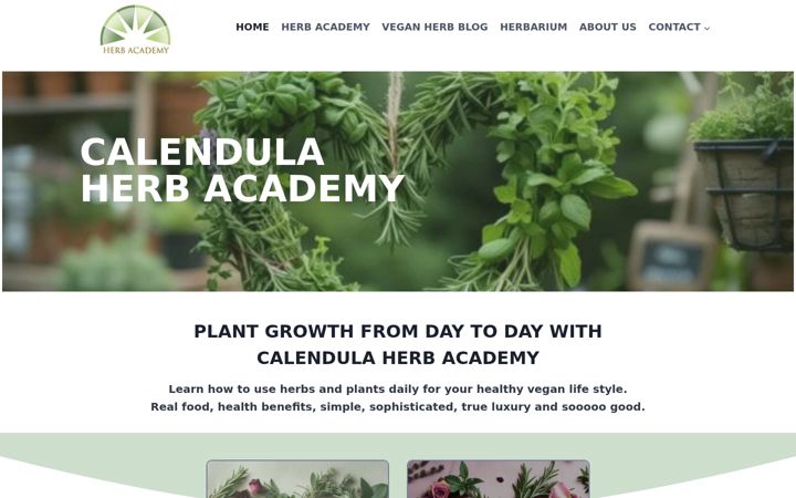 Screenshot of herb-academy.com