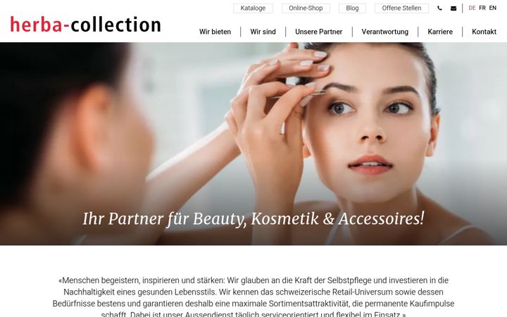 Screenshot of herba-collection.ch