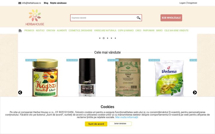Screenshot of herbahouse.ro
