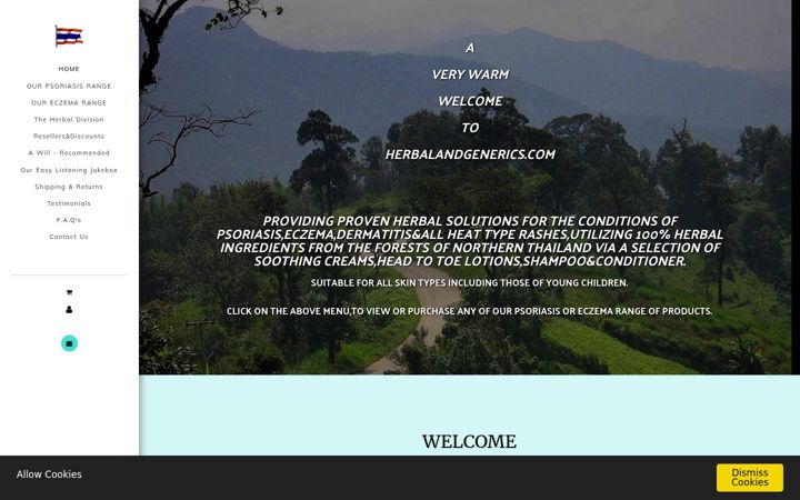Screenshot of herbalandgenerics.com
