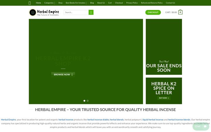 Screenshot of herbalempire.online
