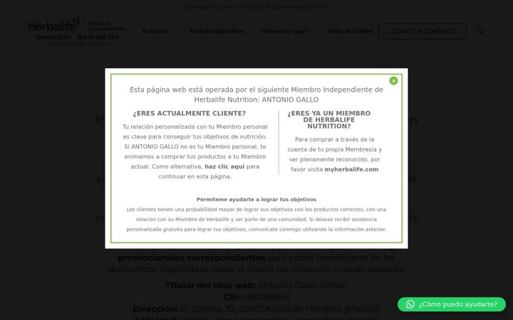 Screenshot of herbalesencial.com