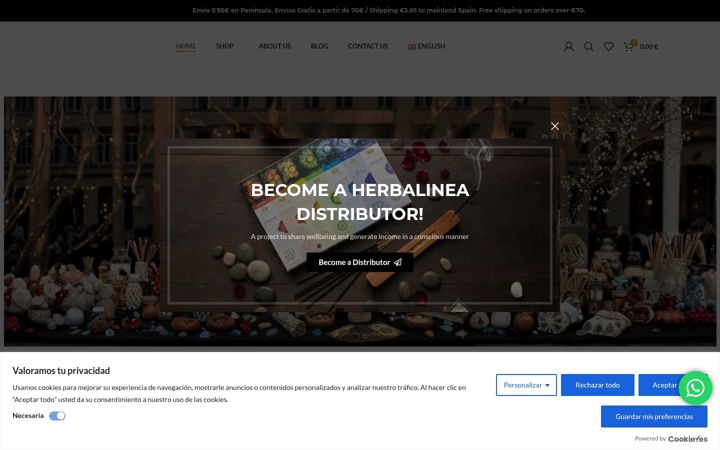 Screenshot of herbalinea.com