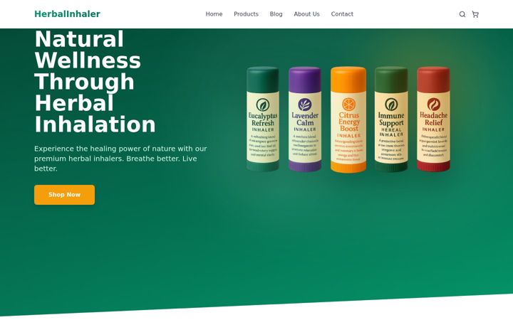 Screenshot of herbalinhaler.com