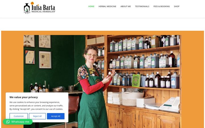 Screenshot of herbalistnaturalcare.co.uk