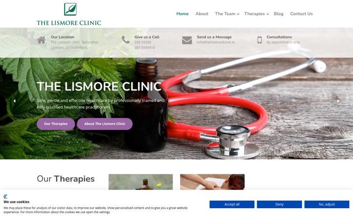 Snímek obrazovky herbalmedicine.ie