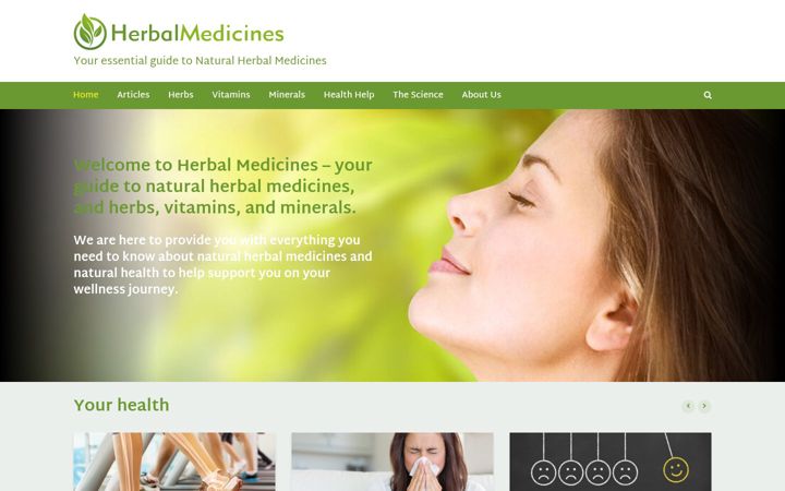 Screenshot of herbalmedicines.uk