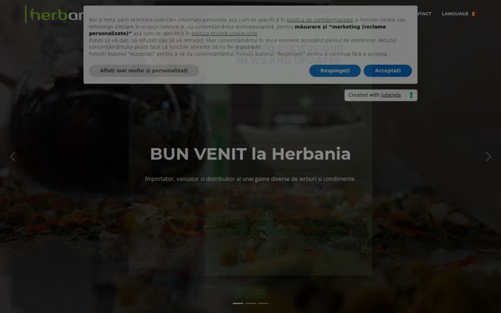 Screenshot of herbania.ro