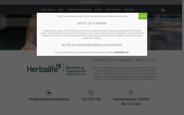 Screenshot of herbaodchudzanie.pl