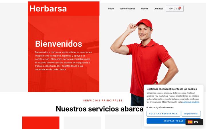 Screenshot of herbarsa.com