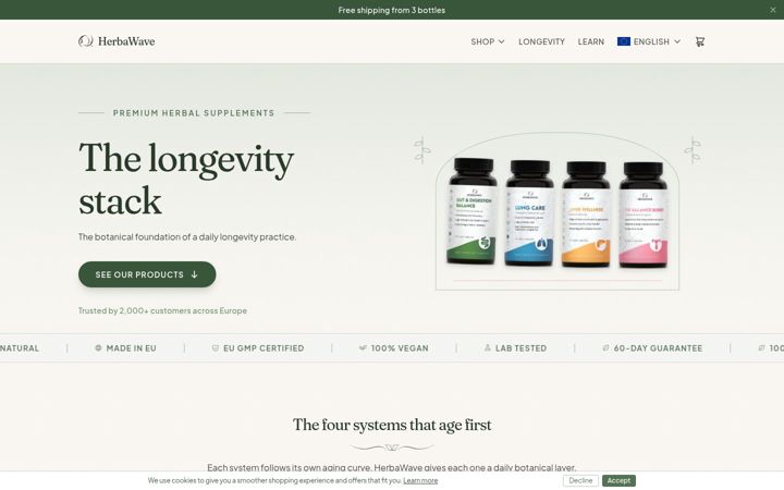 Screenshot of herbawave.com